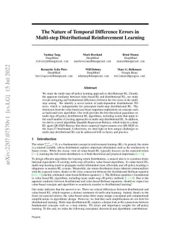 The Nature of Temporal Difference Errors in Multi-step Distributional
  Reinforcement Learning