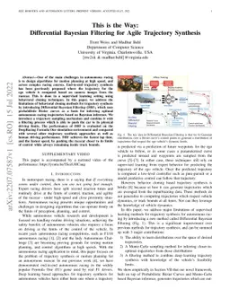 This is the Way: Differential Bayesian Filtering for Agile Trajectory
  Synthesis