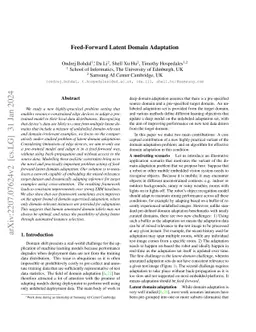 Feed-Forward Latent Domain Adaptation