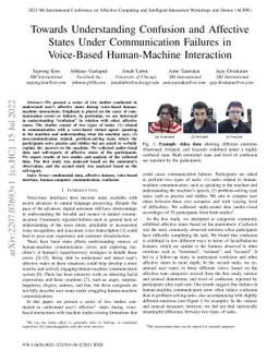 Towards Understanding Confusion and Affective States Under Communication
  Failures in Voice-Based Human-Machine Interaction