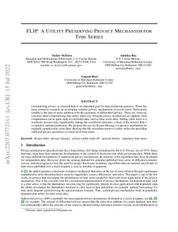FLIP: A Utility Preserving Privacy Mechanism for Time Series