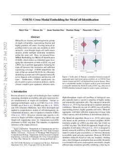 COEM: Cross-Modal Embedding for MetaCell Identification