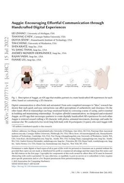 Auggie: Encouraging Effortful Communication through Handcrafted Digital
  Experiences