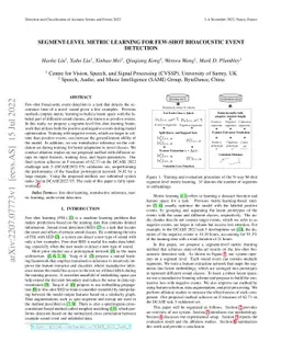 Segment-level Metric Learning for Few-shot Bioacoustic Event Detection