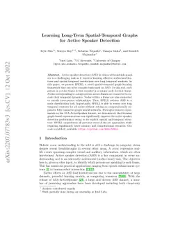 Learning Long-Term Spatial-Temporal Graphs for Active Speaker Detection