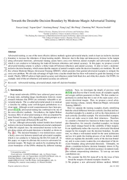 Towards the Desirable Decision Boundary by Moderate-Margin Adversarial
  Training