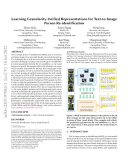 Learning Granularity-Unified Representations for Text-to-Image Person
  Re-identification