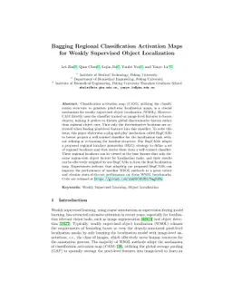 Bagging Regional Classification Activation Maps for Weakly Supervised
  Object Localization