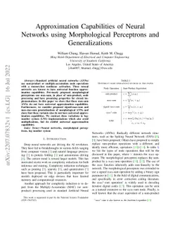 Approximation Capabilities of Neural Networks using Morphological
  Perceptrons and Generalizations