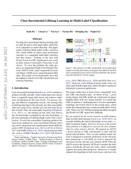 Class-Incremental Lifelong Learning in Multi-Label Classification