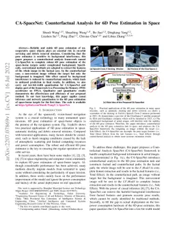 CA-SpaceNet: Counterfactual Analysis for 6D Pose Estimation in Space
