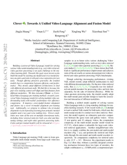 Clover: Towards A Unified Video-Language Alignment and Fusion Model