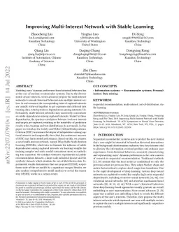 Improving Multi-Interest Network with Stable Learning