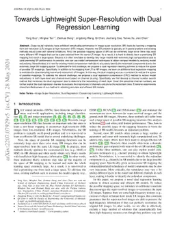 Towards Lightweight Super-Resolution with Dual Regression Learning
