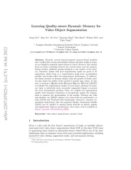 Learning Quality-aware Dynamic Memory for Video Object Segmentation