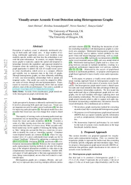Visually-aware Acoustic Event Detection using Heterogeneous Graphs