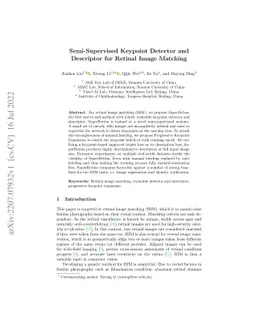 Semi-Supervised Keypoint Detector and Descriptor for Retinal Image
  Matching