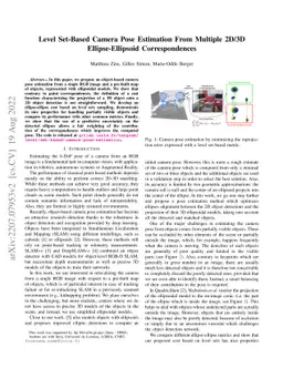 Level Set-Based Camera Pose Estimation From Multiple 2D/3D
  Ellipse-Ellipsoid Correspondences