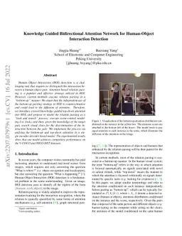 Knowledge Guided Bidirectional Attention Network for Human-Object
  Interaction Detection