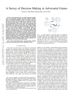 A Survey of Decision Making in Adversarial Games