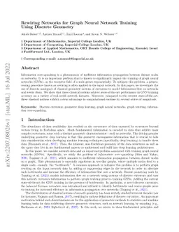 Rewiring Networks for Graph Neural Network Training Using Discrete
  Geometry