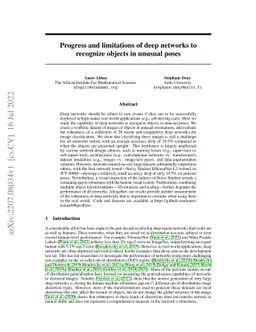 Progress and limitations of deep networks to recognize objects in
  unusual poses