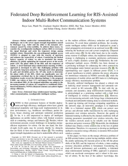Federated Deep Reinforcement Learning for RIS-Assisted Indoor
  Multi-Robot Communication Systems