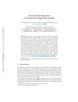Neural Color Operators for Sequential Image Retouching
