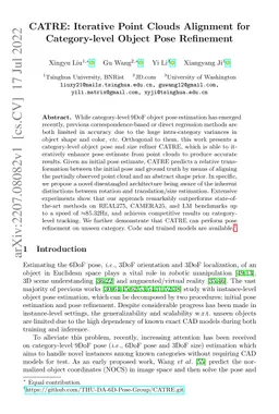 CATRE: Iterative Point Clouds Alignment for Category-level Object Pose
  Refinement