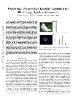 Source-free Unsupervised Domain Adaptation for Blind Image Quality
  Assessment
