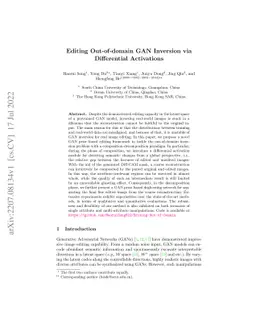 Editing Out-of-domain GAN Inversion via Differential Activations