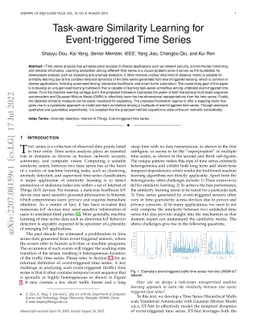 Task-aware Similarity Learning for Event-triggered Time Series