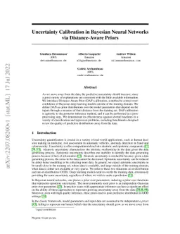 Uncertainty Calibration in Bayesian Neural Networks via Distance-Aware
  Priors