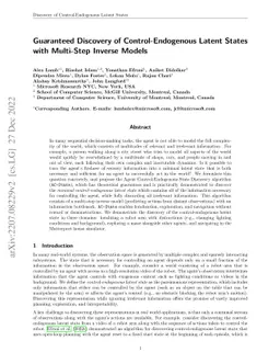 Guaranteed Discovery of Control-Endogenous Latent States with Multi-Step
  Inverse Models