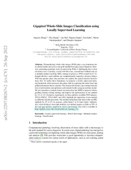 Gigapixel Whole-Slide Images Classification using Locally Supervised
  Learning