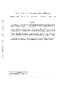 Private Convex Optimization in General Norms