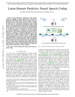 Latent-Domain Predictive Neural Speech Coding