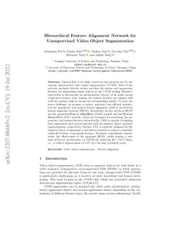 Hierarchical Feature Alignment Network for Unsupervised Video Object
  Segmentation
