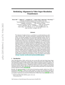 Rethinking Alignment in Video Super-Resolution Transformers