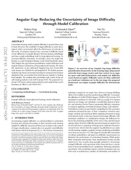 Angular Gap: Reducing the Uncertainty of Image Difficulty through Model
  Calibration