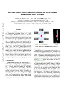 UniFusion: Unified Multi-view Fusion Transformer for Spatial-Temporal
  Representation in Bird's-Eye-View