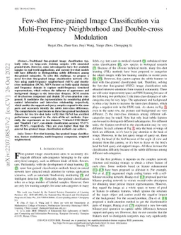 Few-shot Fine-grained Image Classification via Multi-Frequency
  Neighborhood and Double-cross Modulation