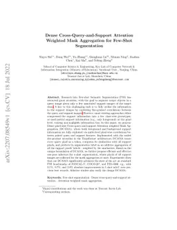 Dense Cross-Query-and-Support Attention Weighted Mask Aggregation for
  Few-Shot Segmentation