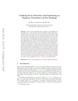 Unifying Event Detection and Captioning as Sequence Generation via
  Pre-Training