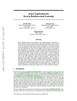 Active Exploration for Inverse Reinforcement Learning