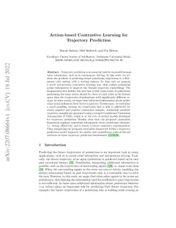 Action-based Contrastive Learning for Trajectory Prediction