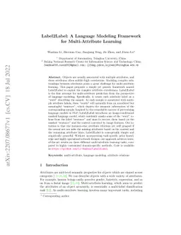 Label2Label: A Language Modeling Framework for Multi-Attribute Learning