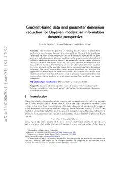 Gradient-based data and parameter dimension reduction for Bayesian
  models: an information theoretic perspective
