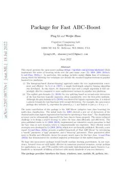 Package for Fast ABC-Boost