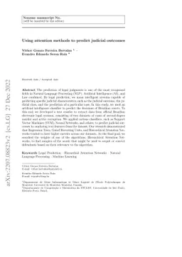 Using attention methods to predict judicial outcomes
